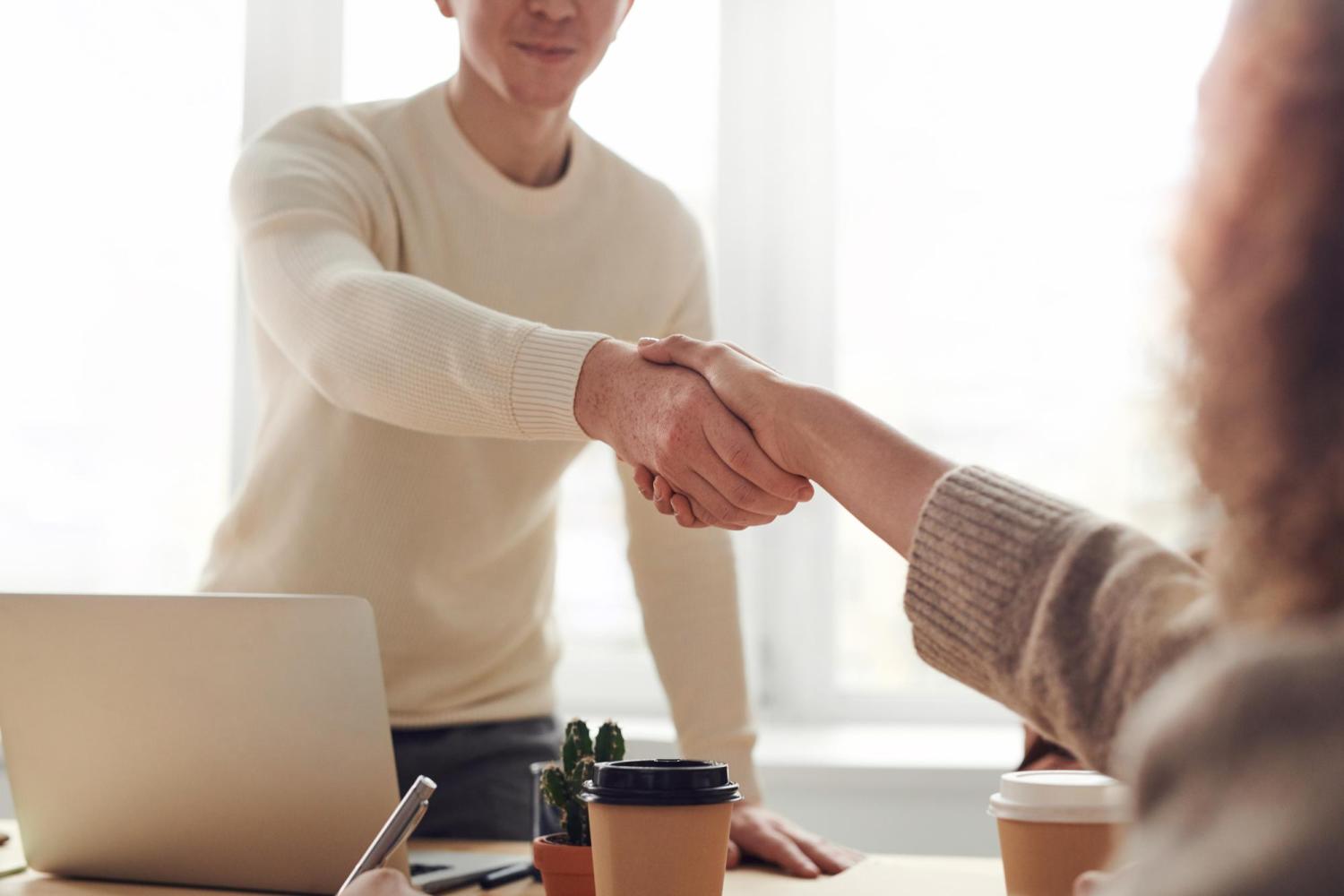 two people in a job interview