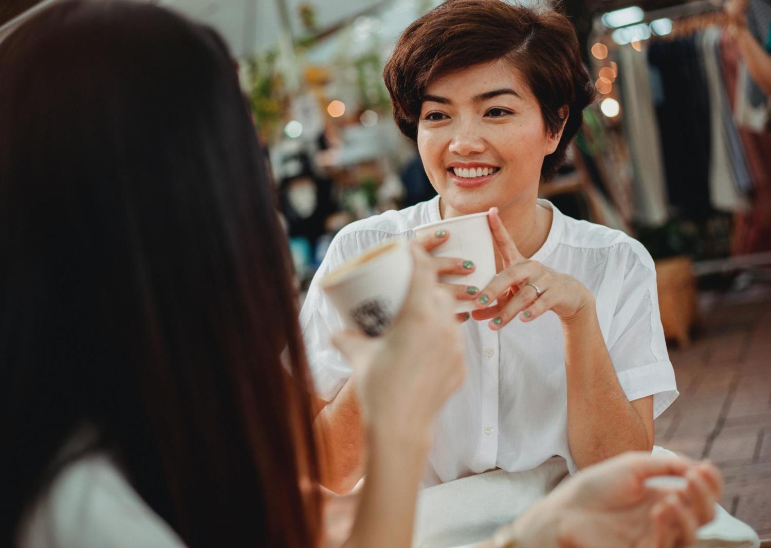 two people having coffee