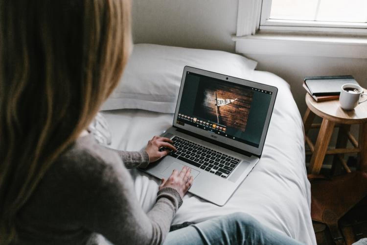 person using a laptop