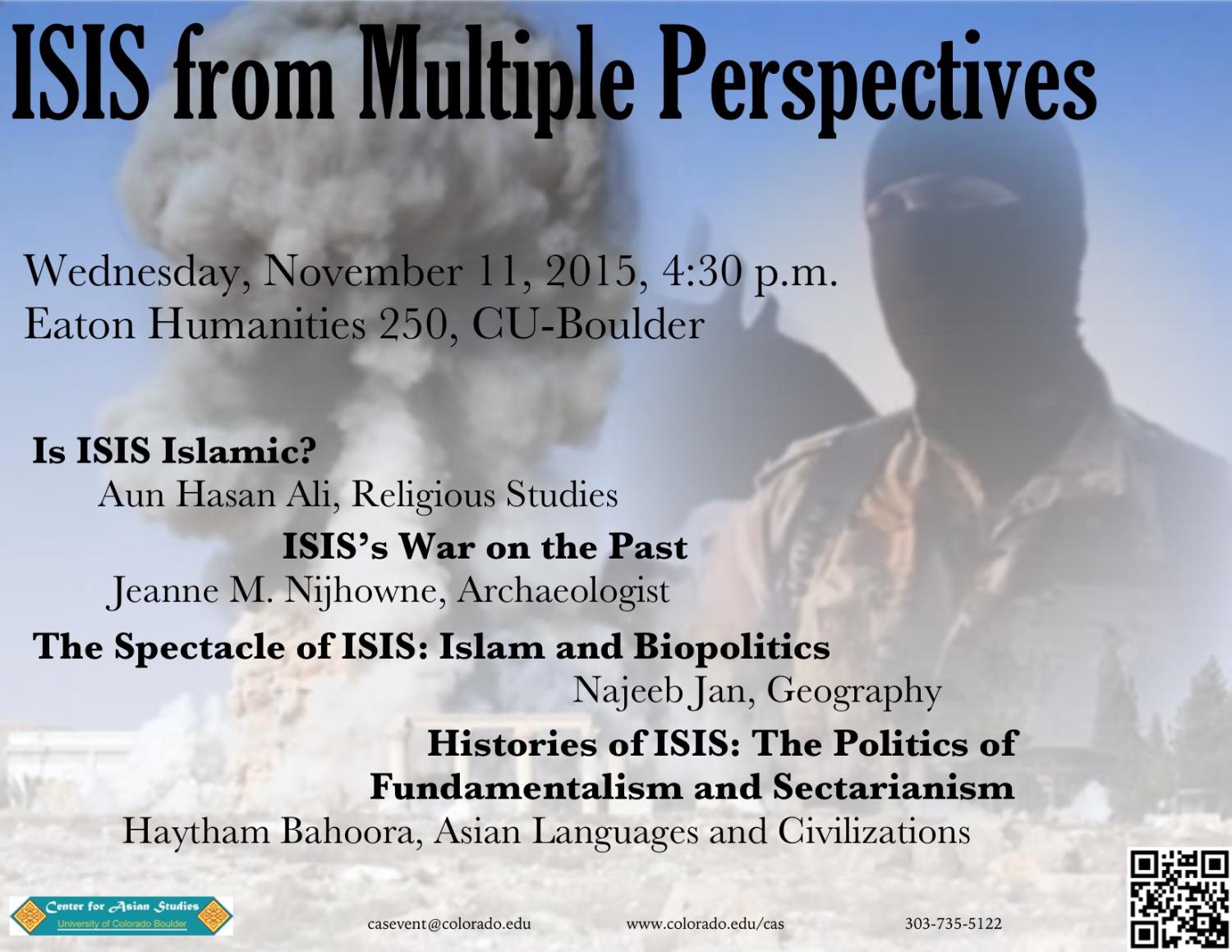 ISIS from Multiple Perspectives November 11 CU Boulder