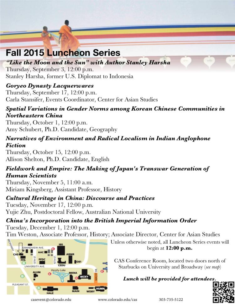 Fall 2015 CAS Luncheon Series