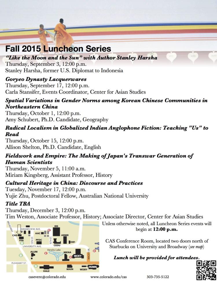 Fall 2015 CAS Luncheon Series