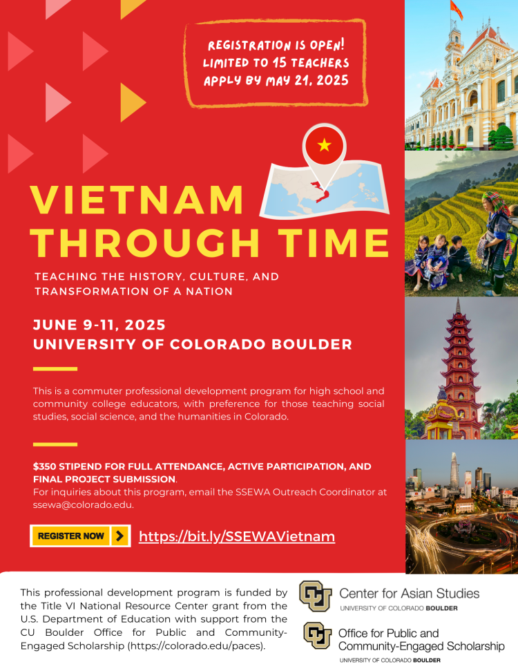Flyer of SSEWA 2025 summer workshop on Vietnam