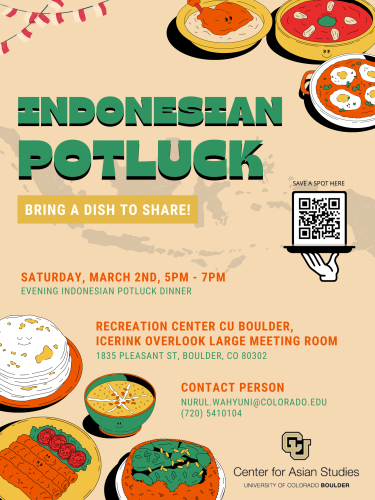 potluck poster with time/date/location