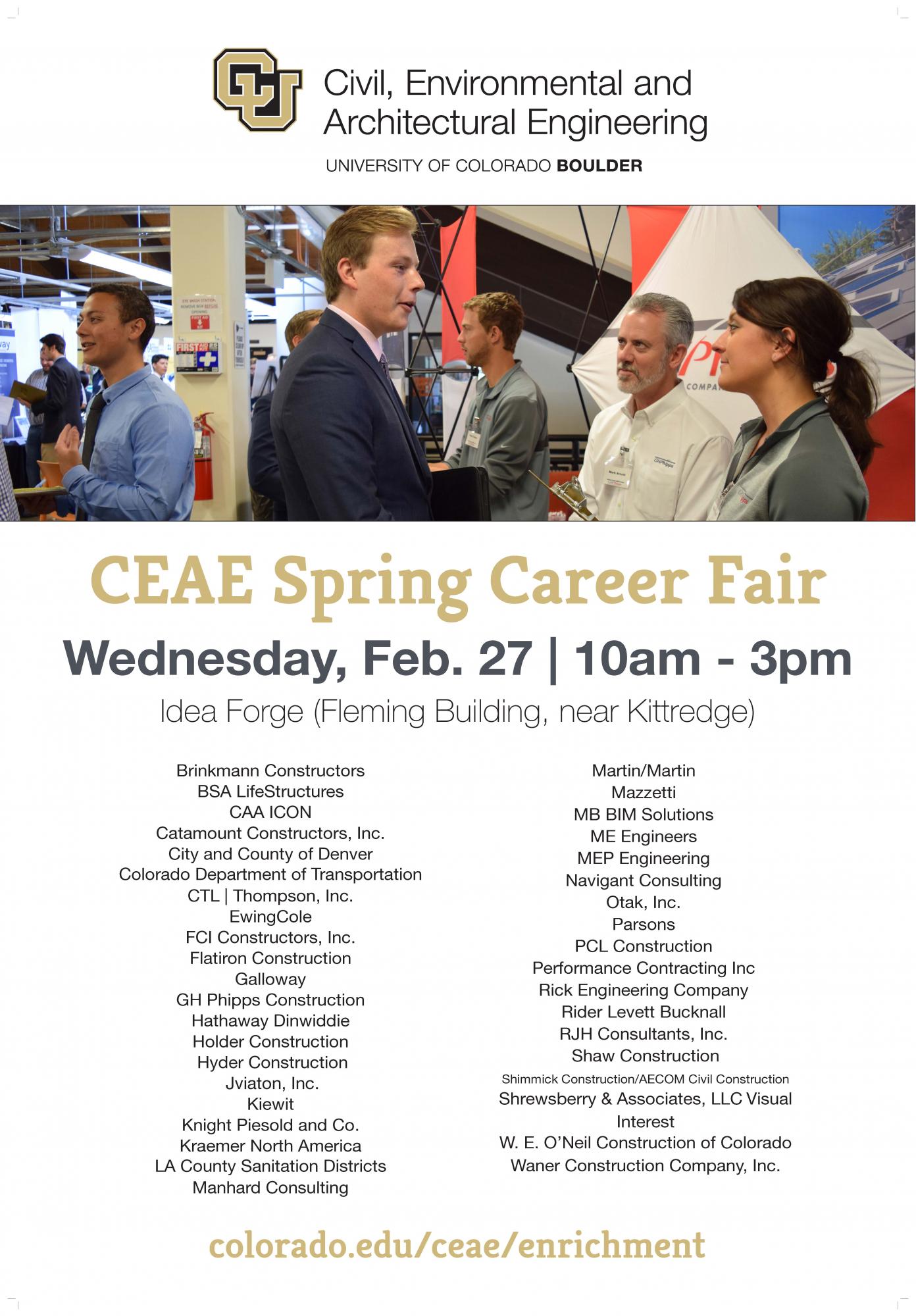 Spring 2019 CEAE Career Fair