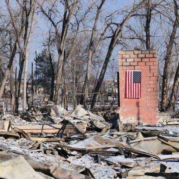 Damage from the Marshall fire.