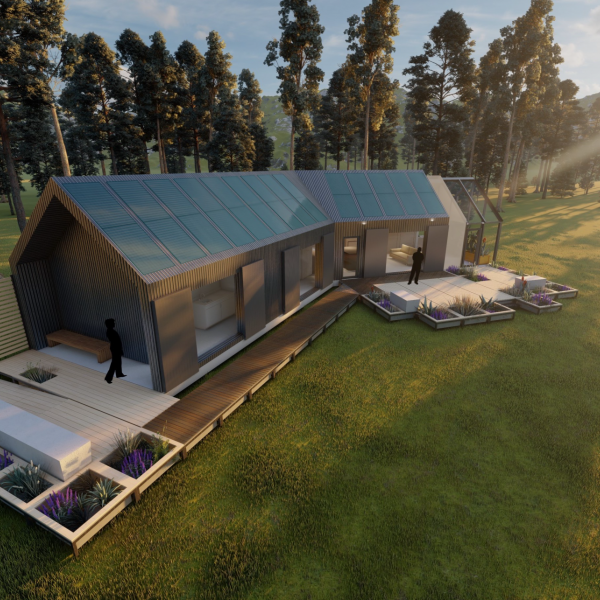 Rendering of the Solar Decathlon house