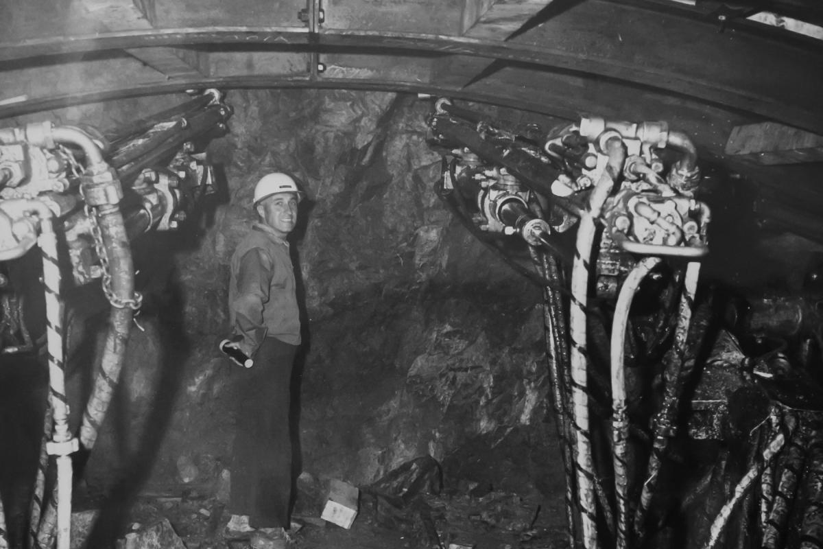 Joe Siccardi in the still-under-construction Johnson bore of the Eisenhower Johnson Tunnels.