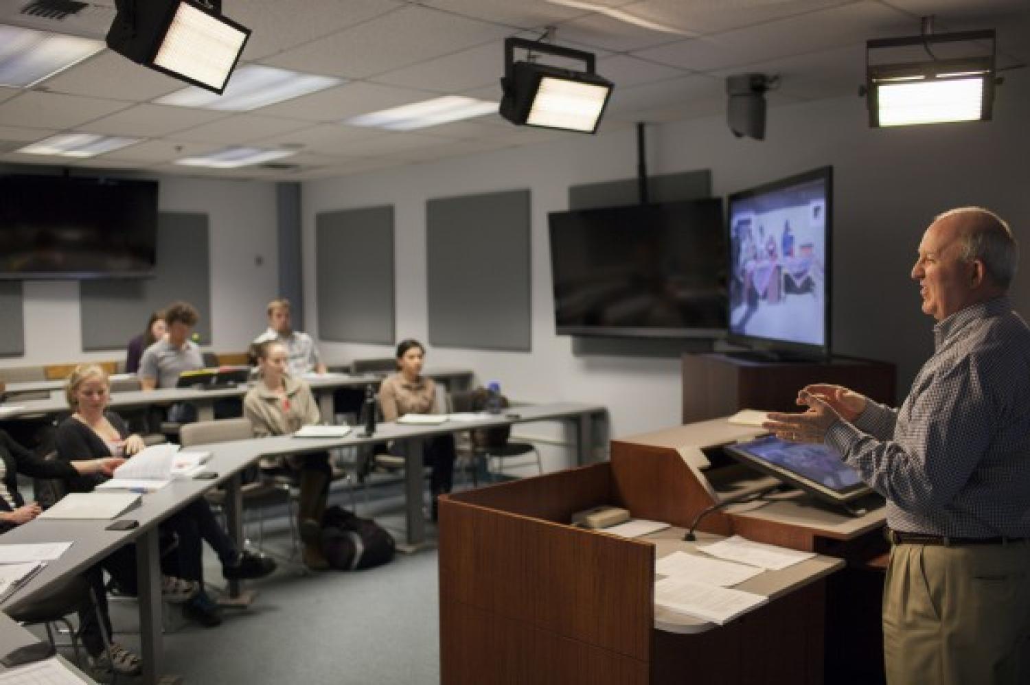 Richard Kuchenrither leads class