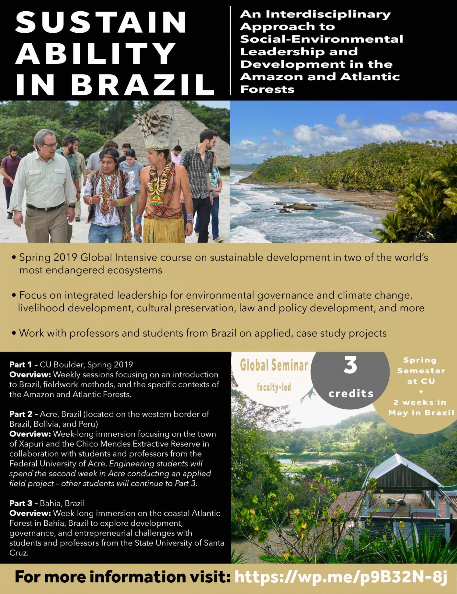 Sustainability Course in Brazil Poster