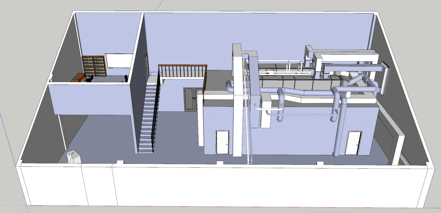 Rendering of the Larson HVAC laboratory