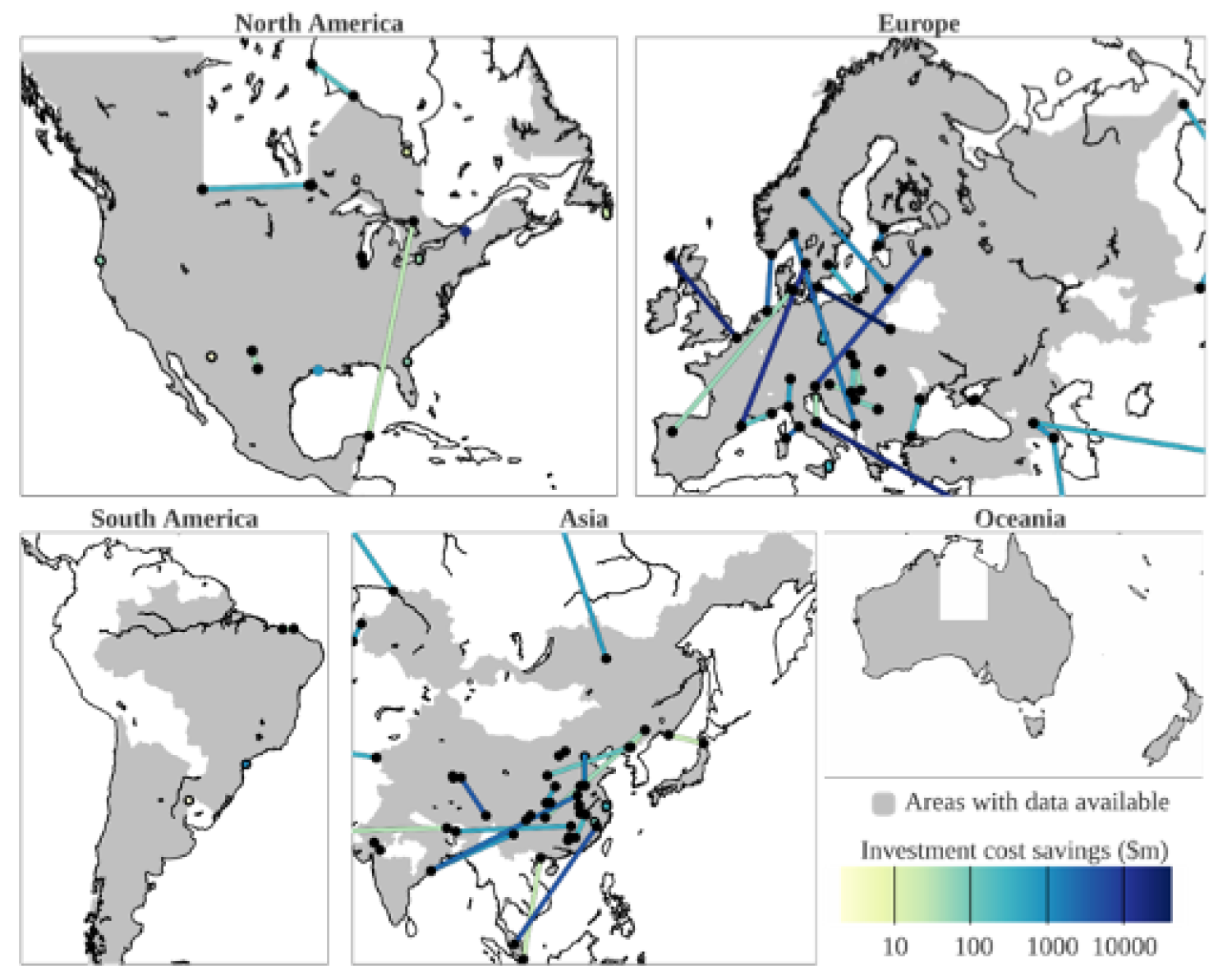 Optimal placement of cross-border transmission lines for renewable integration