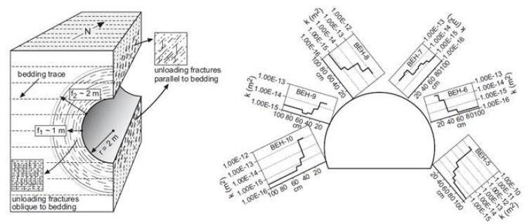 schematic of excavation damage zone