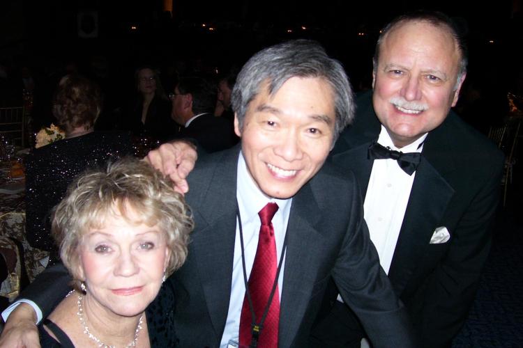 Betty Helms (Docs wife), Peter Ngai (a CU grad from the 70's and an icon in the lighting industry) and Doc at the i
