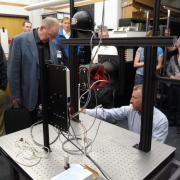 Conference attendees tour CU lighting lab