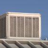 Air conditioner unit on a roof.