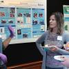 Graduate student demonstrates water treatment techniques
