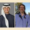 Abdullah Jassim (AJ) Alkhamees and Kendall Bartlein in a split screen.