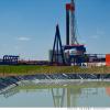 Fracking rig and wastewater