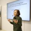 Edith Zagona teaches a seminar at Yerevan State University