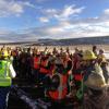 Students from the civil engineering senior design class with Kiewit and Denver Water teams at Northwater Treatment Plant on CO93 near Golden. 