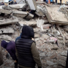 The wreckage of a collapsed building in Diyarbakır, Turkey, on Feb. 6, 2023.