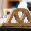 Architectural form made from sand and bacteria.
