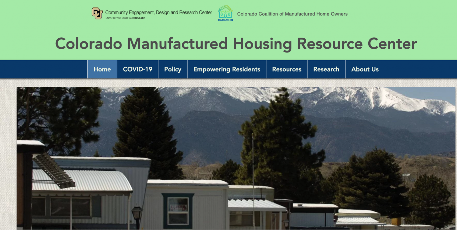 Screen shot of the new manufactured housing website.