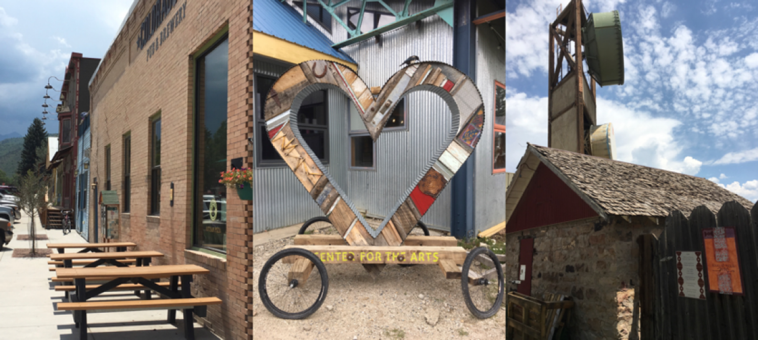 Three views of different creative districts.