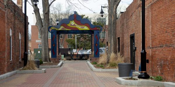 Artistic breezeway in Longmont