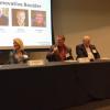 The panel reacts during a funny moment in the Partnering in an Innovative Boulder