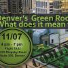 Advertisement poster for Green Roof workshop.