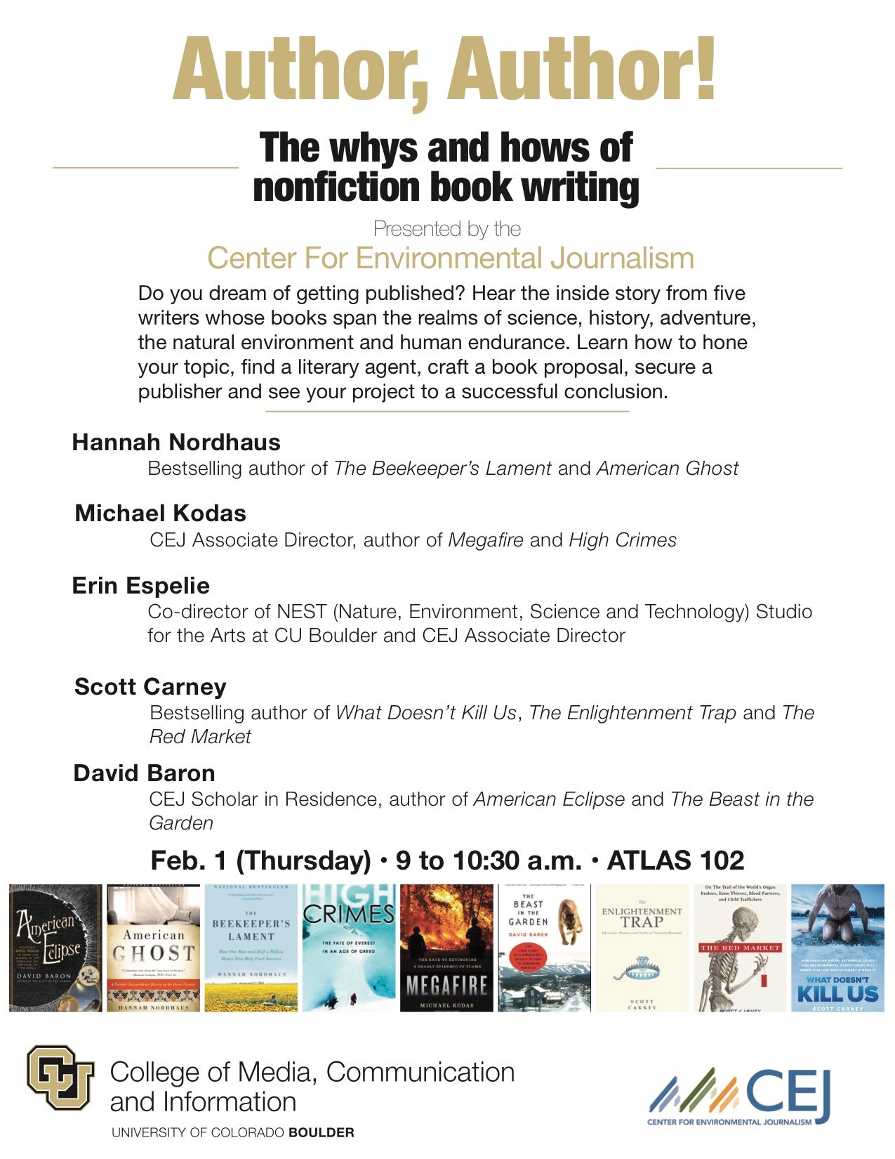 Author! Author! The Whys and Hows of Nonfiction Book Writing | Center ...