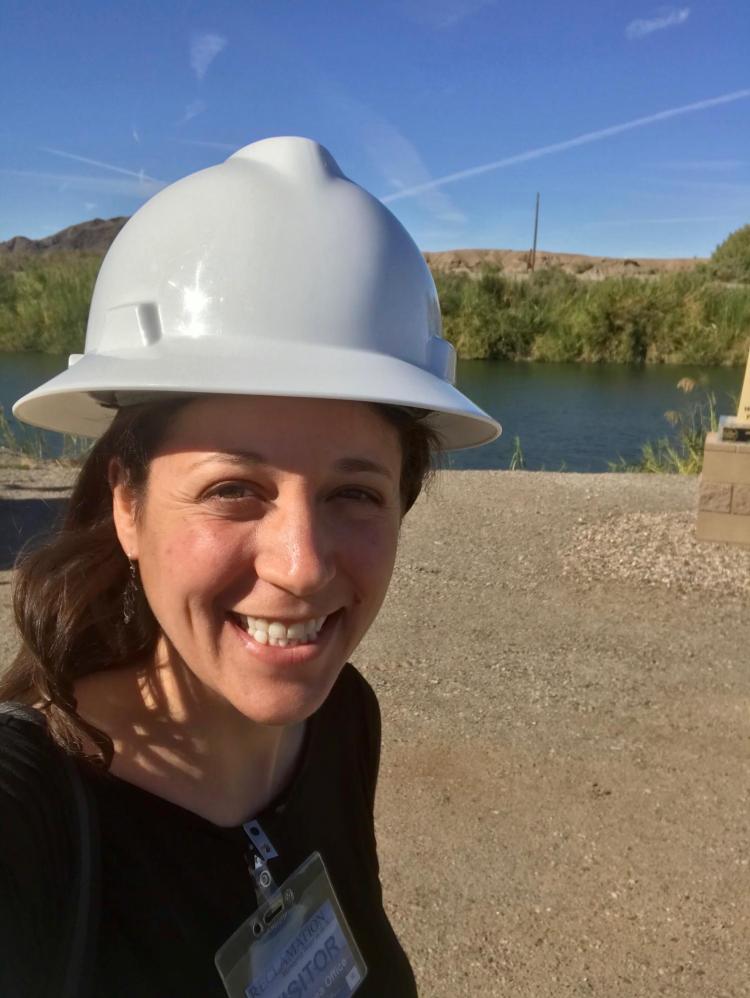 Sharon Udasin on a reporting trip.