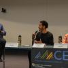 From left, panel moderator and CEJ Deputy Director Michael Kodas, Scripps fellow and Mongabay reporter Chris Lett and Mongabay reporter Taran Volckhausen 