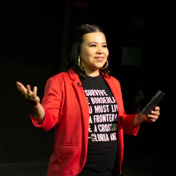 Brittni Laura speaking at Ed Talks