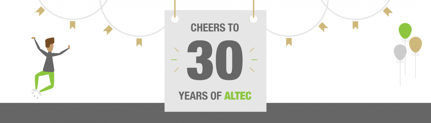 Cheers to 30 Years of ALTEC banner