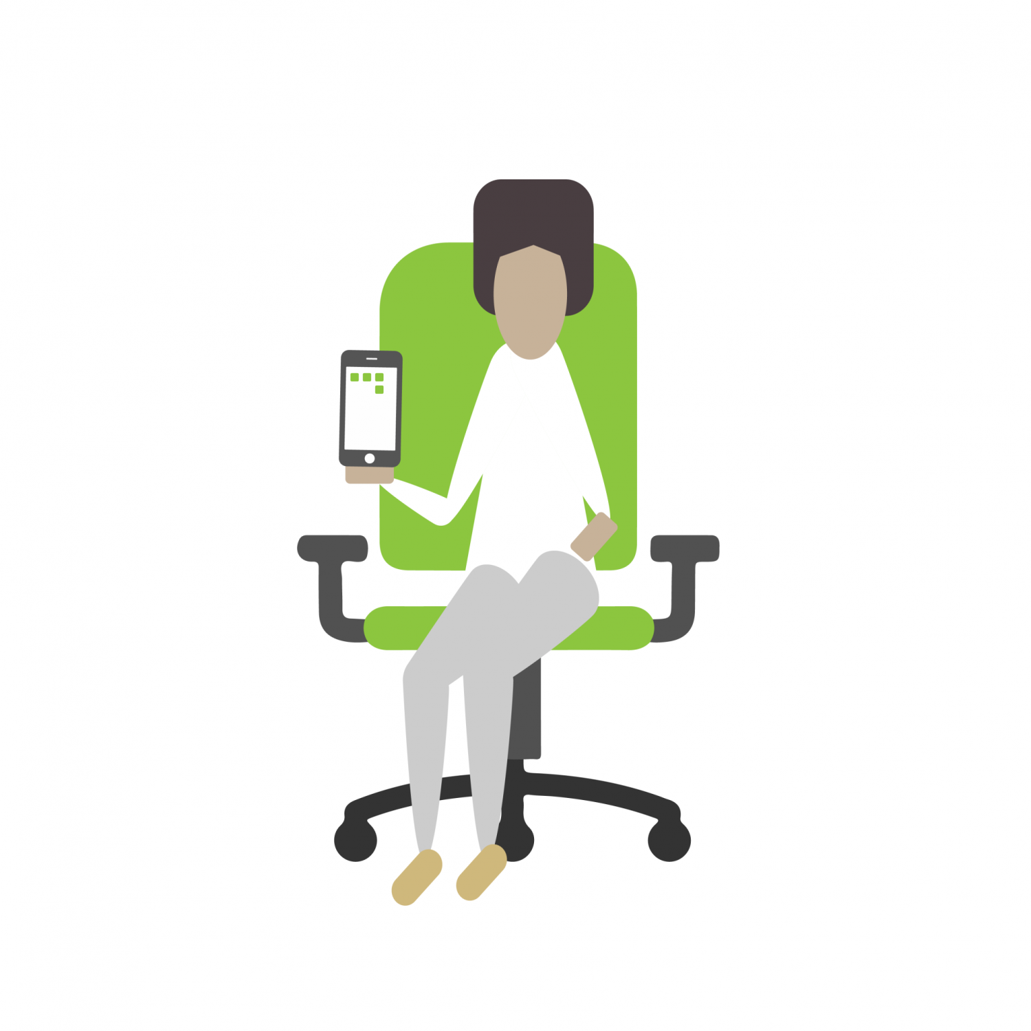 Avatar holding a phone