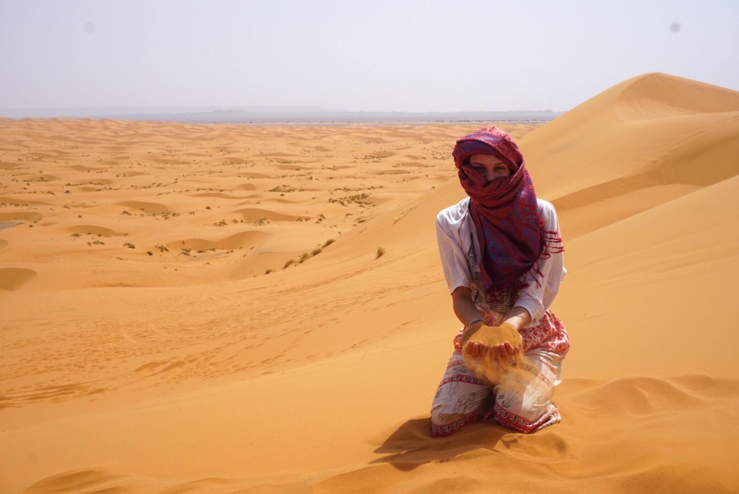 Student in Sahara Desert