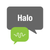 Speech bubbles with Hello in Indonesian