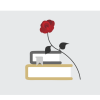 book and rose graphic