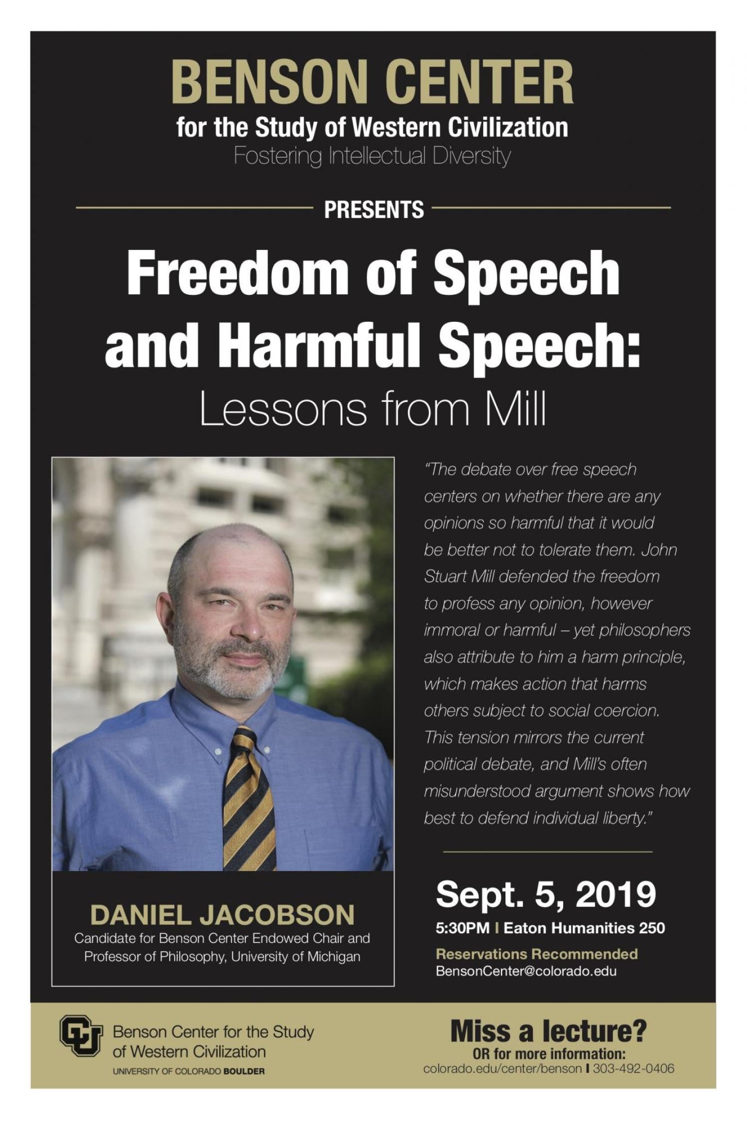 Daniel Jacobson Event Poster