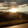 Boulder sunset