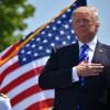 President Trump salutes the flag.