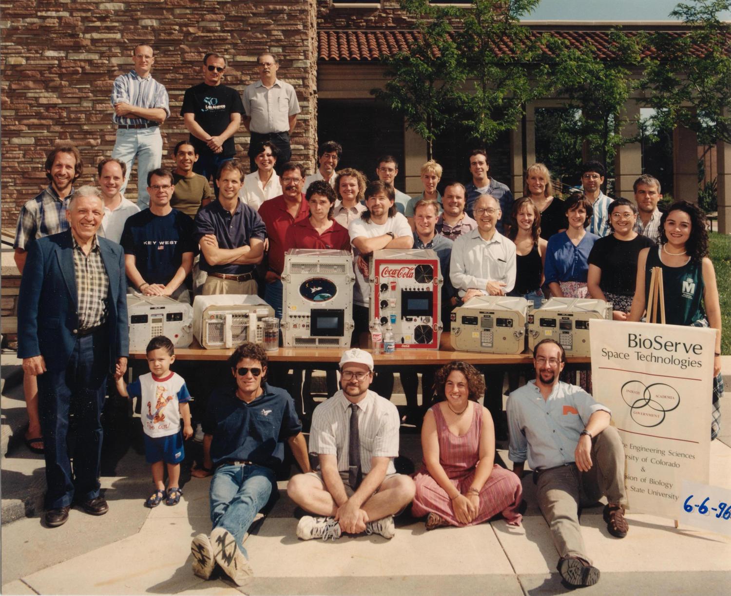 BioServe team (and family) in 1996