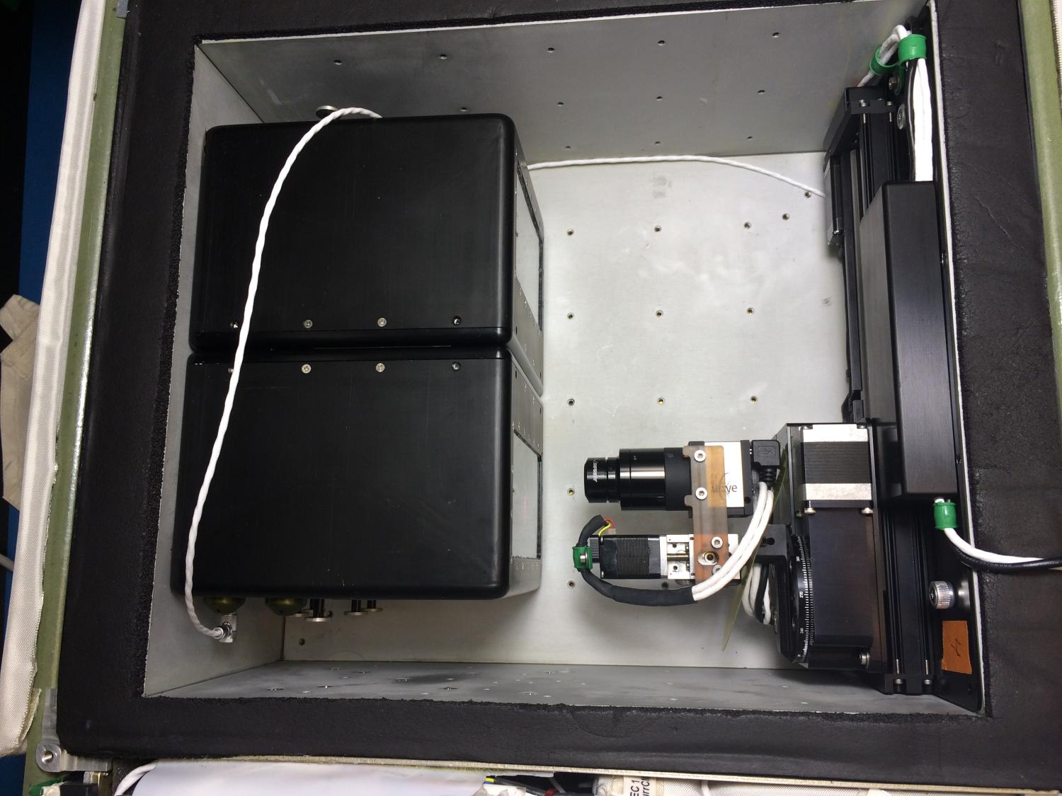 ScanCam and imaging plate mounted into CGBA