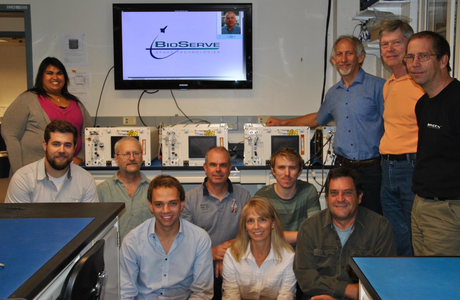 BioServe SABL team in 2015 shortly before the delivery of the first flight units to NASA