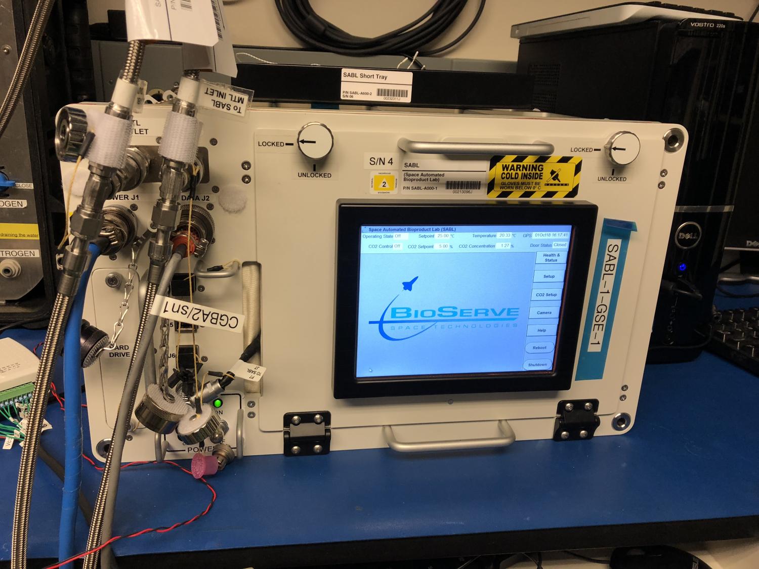SABL-4 running in BioServe's automation test facility