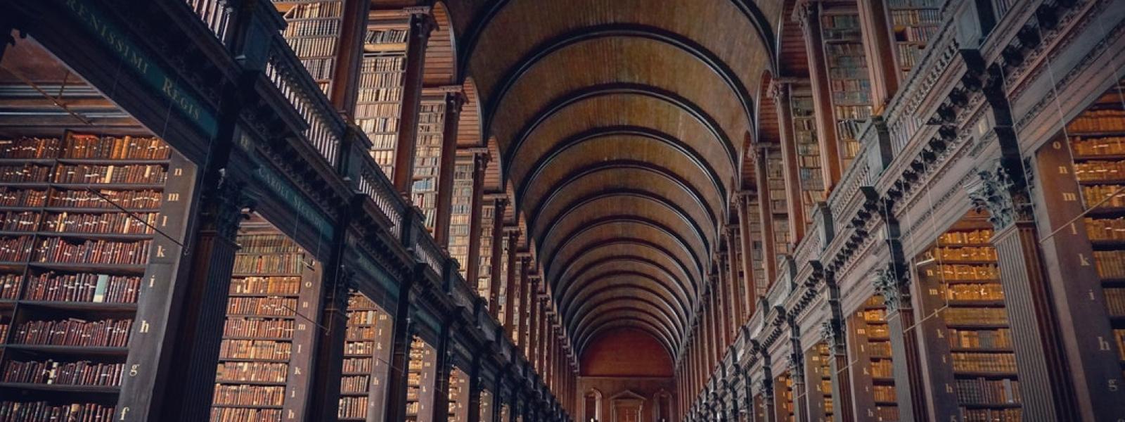 Ceiling in Trinity College Library in Dublin, Ireland.