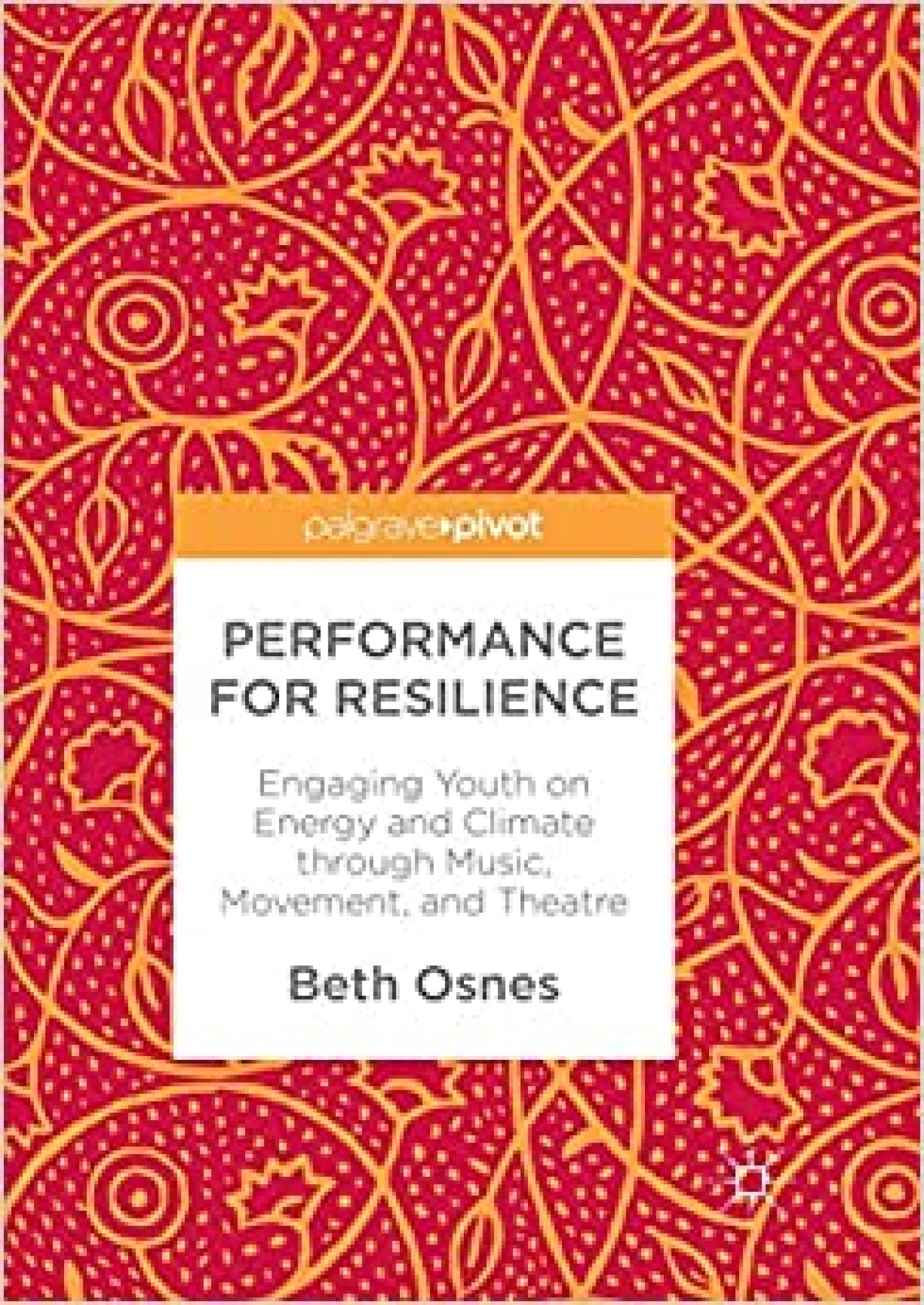 Cover of Osnes' book, red background with gold plants.